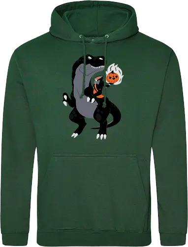 Headless Horseman riding a Dinosaur