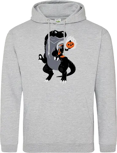 Headless Horseman riding a Dinosaur