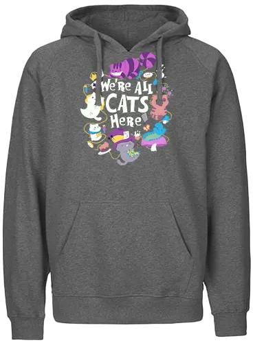 We are all Cats here - alice, wonderland, katze, cat, magic, magie - Fairtrade Hoodie