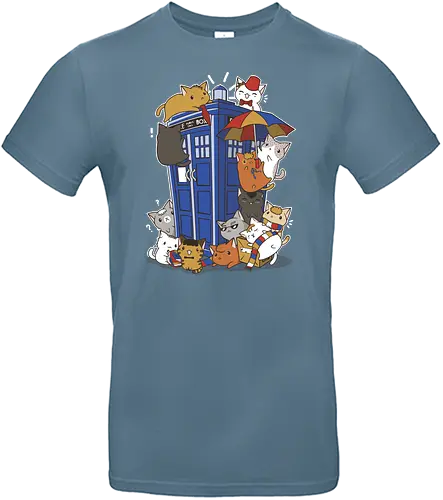 Kitten Who - cat, katze, doctor, who, time, timetravel, tardis - Standard T-Shirt