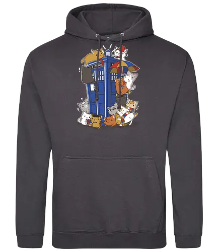 Kitten Who - cat, katze, doctor, who, time, timetravel, tardis - Standard Hoodie