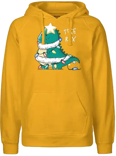 Tree Rex - christmas, weihnachten, t-rex, dinosaurier, tyrannosaurus - Fairtrade Hoodie