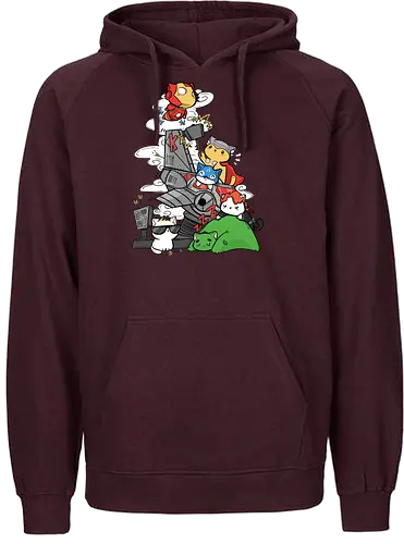 Kittengers - cat, katze, kitty, superhero, comic, hero - Fairtrade Hoodie