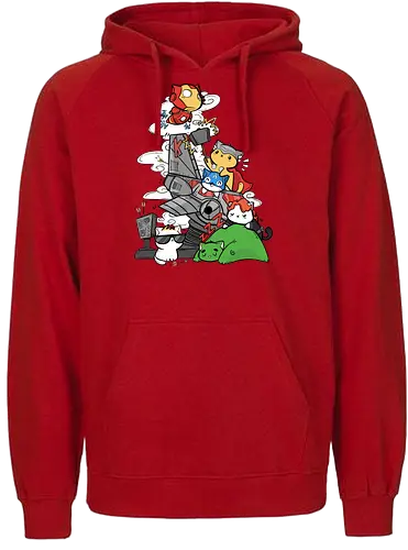 Kittengers - cat, katze, kitty, superhero, comic, hero - Fairtrade Hoodie