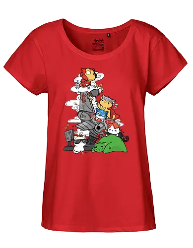 Kittengers - cat, katze, kitty, superhero, comic, hero - Fairtrade Girl Shirt