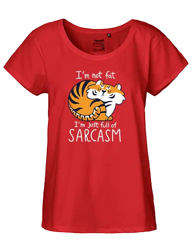 Full of Sarcasm - Sarkasmus, Sarcasm, tiger, grumpy - Fairtrade Girl Shirt