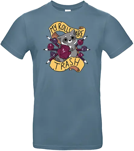 RPG Raccoon - waschbär, trash, dice, rpg, würfel - Standard T-Shirt