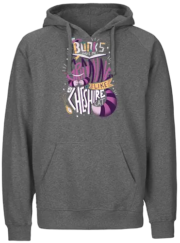 Grinning like a Cheshire cat - books, bücher, buch, lesen, alice, grinsekatze - Fairtrade Hoodie