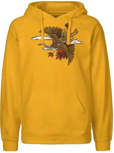 The Japanese Crane. - crane, japan, kranich, bird, spirit, vogel - Fairtrade Hoodie