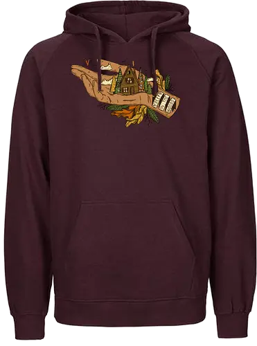 Deep in the woods. - nature, woods, Cabin, art, kunst, natur, outdoor, hutte - Fairtrade Hoodie