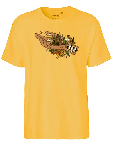 Deep in the woods. - nature, woods, Cabin, art, kunst, natur, outdoor, hutte - Fairtrade T-Shirt