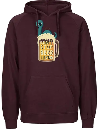 Don't Stop BEER-lieving - beer, bier, believe, Consolesie - Fairtrade Hoodie