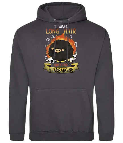 Long Hair Sheep - metal, sheep, schaf, Hdbanging, Heavy metal - Standard Hoodie