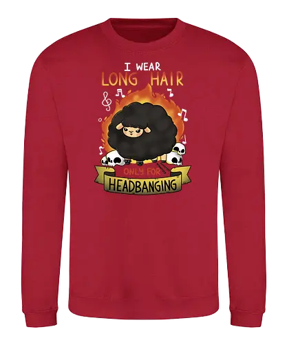 Long Hair Sheep - metal, sheep, schaf, Hdbanging, Heavy metal - Sweatshirt