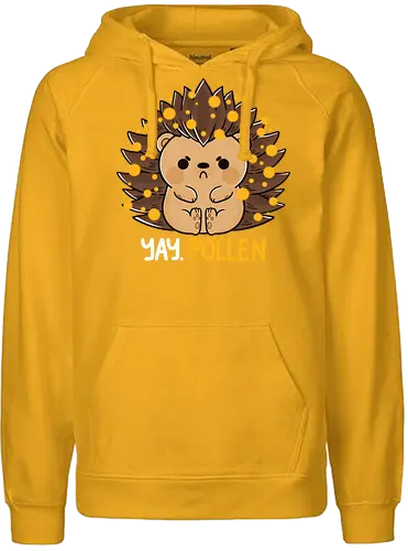 Allergic Hedgehog - Pollen, igel, allergie, allergy - Fairtrade Hoodie