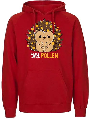 Allergic Hedgehog - Pollen, igel, allergie, allergy - Fairtrade Hoodie