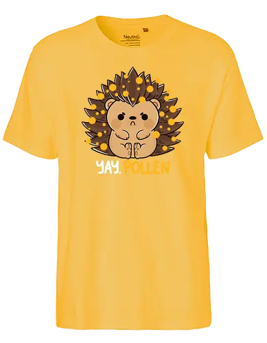 Allergic Hedgehog - Pollen, igel, allergie, allergy - Fairtrade T-Shirt