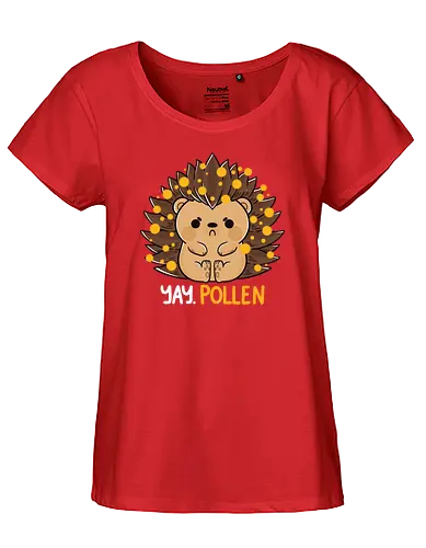 Allergic Hedgehog - Pollen, igel, allergie, allergy - Fairtrade Girl Shirt