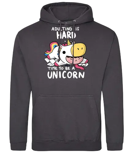 Time to be a Unicorn - adult, erwachsen, einhorn, work, arbeit - Standard Hoodie