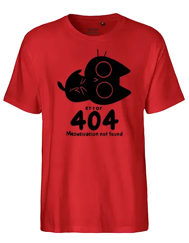 Meowtivation Not Found - motivation, cat, katze, error, 404 - Fairtrade T-Shirt