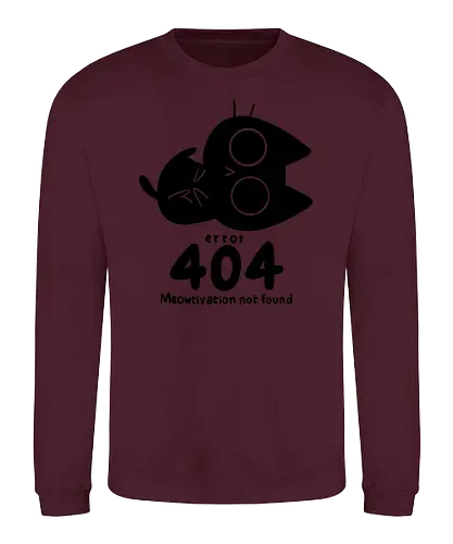 Meowtivation Not Found - motivation, cat, katze, error, 404 - Sweatshirt