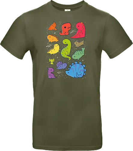 Tiny Rainbow Dinosaurs