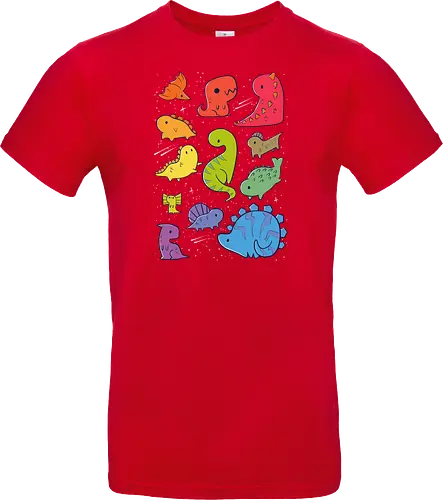Tiny Rainbow Dinosaurs - dino, regenbogen, space, rainbow - Standard T-Shirt