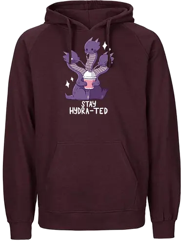 Stay Hydra-ted - hydra, schlange, lindwurm, drache, wasser, hydrated - Fairtrade Hoodie