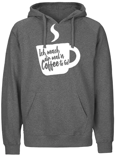 ToGo - kaffee, coffee, Coffee to go, cartoon - Fairtrade Hoodie