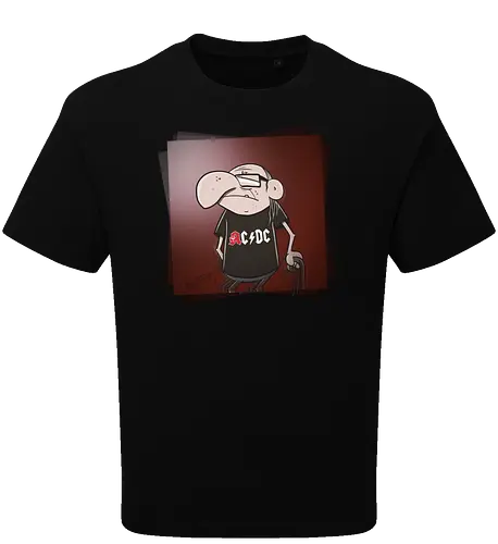 Angus Old - rock, music, rentner, comic, cartoon - Oversize T-Shirt