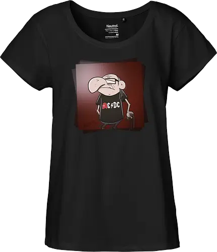 Angus Old - rock, music, rentner, comic, cartoon - Fairtrade Girl Shirt