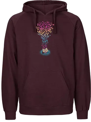 Origami of Books - buch, book, origami, kranich, träume, drms - Fairtrade Hoodie