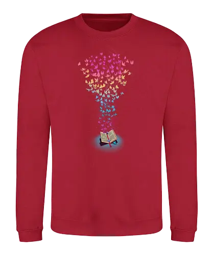 Origami of Books - buch, book, origami, kranich, träume, drms - Sweatshirt