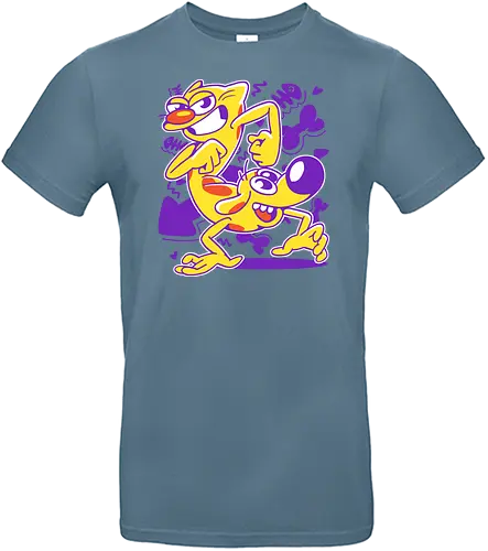 A woof and a purr - cat, dog, cartoon - Standard T-Shirt