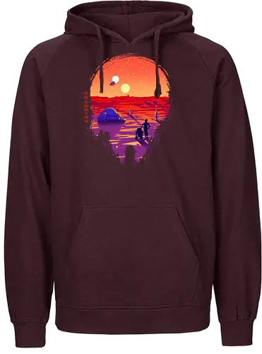 A Planet Far Far Away - space opera, space, silhouette - Fairtrade Hoodie