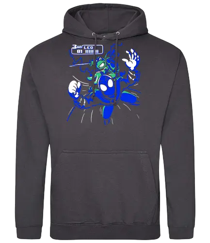 Turtle in Time Leo - comic, turtle, leonardo - Standard Hoodie