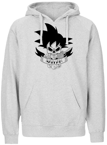 old school Saiyan - tattoo, dragon, ball - Fairtrade Hoodie