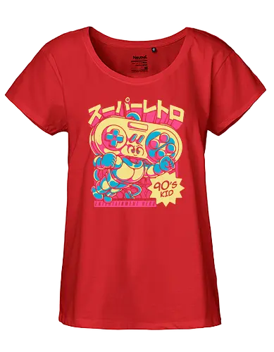 Super Retro - retro, controller, 90s, console, konsole, gaming - Fairtrade Girl Shirt