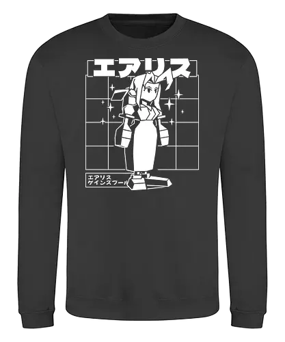 Polygonal Flower Girl - final, fantasy, polygon - Sweatshirt