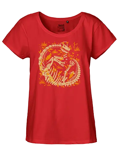 Jurassic Brachio - dino, dinosaur, fossil, skelett, skeleton - Fairtrade Girl Shirt