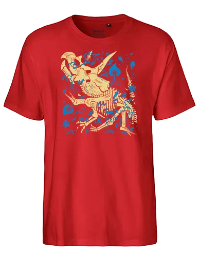 Jurassic Brachio - skelett, skeleton, fossil, dinosaur, dino - Fairtrade T-Shirt
