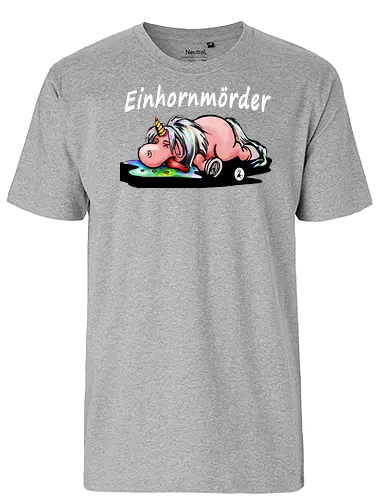 Leseratten Verlag - Einhornmörder - Leseratten Verlag, einhorn, Einhornmörder, fantasy, fun - Fairtrade T-Shirt