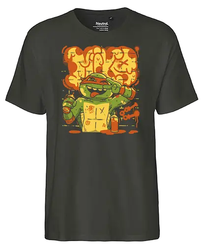 Mikey Mayhem - ninja, pizza, turtle - Fairtrade T-Shirt
