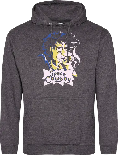 Stu Spiegel - space cowboy, bounty hunter, cowboy, anime, mashup, cartoon - Standard Hoodie