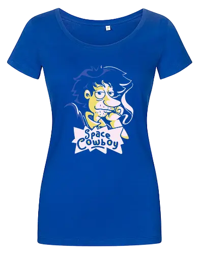 Stu Spiegel - space cowboy, bounty hunter, cowboy, anime, mashup, cartoon - Women T-Shirt