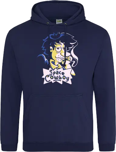 Stu Spiegel - space cowboy, bounty hunter, cowboy, anime, mashup, cartoon - Standard Hoodie