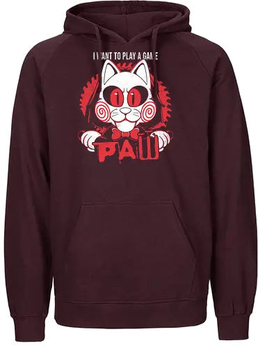 JigPaw - Paw, saw, cat, horror, mashup - Fairtrade Hoodie