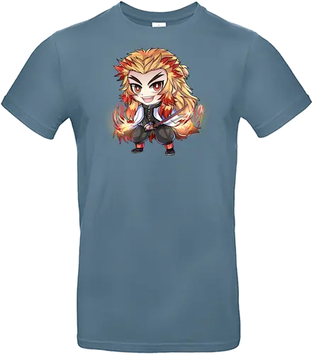 Rengoku - anime, chibi, Kimetsu no Yaiba, Rengoku, Slayer - Standard T-Shirt
