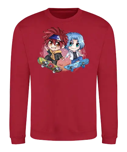 Reki und Langa - anime, Sk8, The infinity, chibi - Sweatshirt