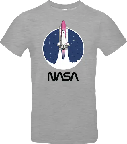 NASA - Pink Rocket - Black Worm